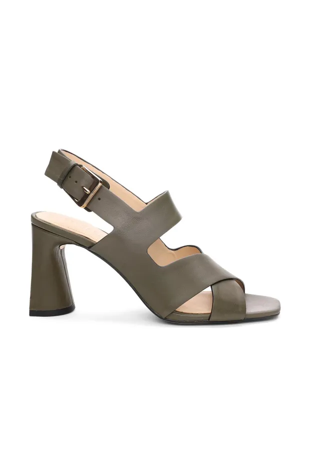 Womens Liverpool Los Angeles Heels PARAMOUNT CROSS STRAP HEEL Olive