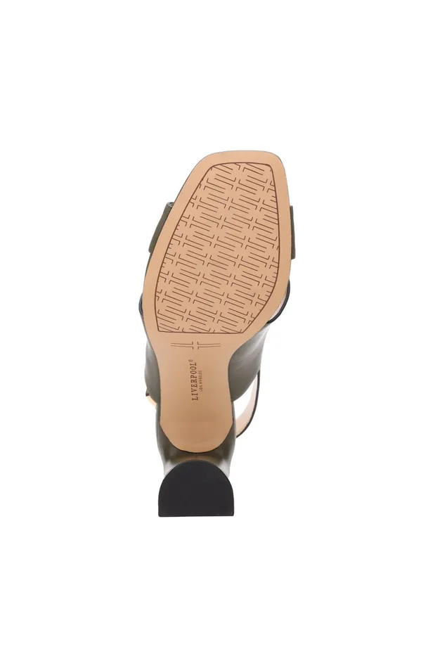 Womens Liverpool Los Angeles Heels PARAMOUNT CROSS STRAP HEEL Olive