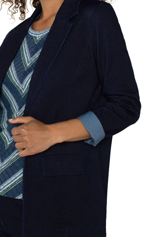 Womens Liverpool Los Angeles Jackets BOYFRIEND BLAZER Indigo Rinse