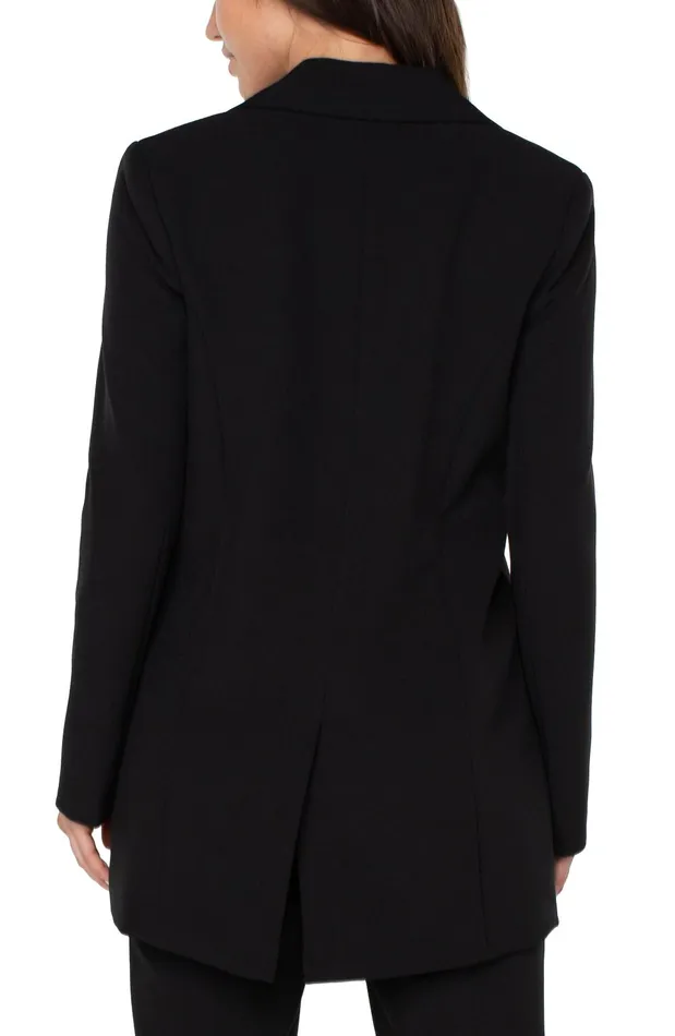 Womens Liverpool Los Angeles Jackets BUTTON FRONT BOYFRIEND BLAZER Black