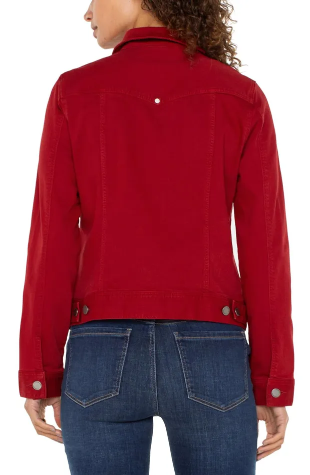 Womens Liverpool Los Angeles Jackets CLASSIC JEAN JACKET Carnelian