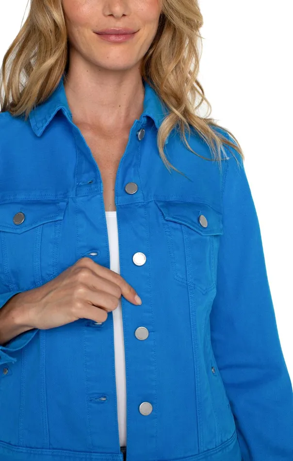 Womens Liverpool Los Angeles Jackets CLASSIC JEAN JACKET Diva Blue