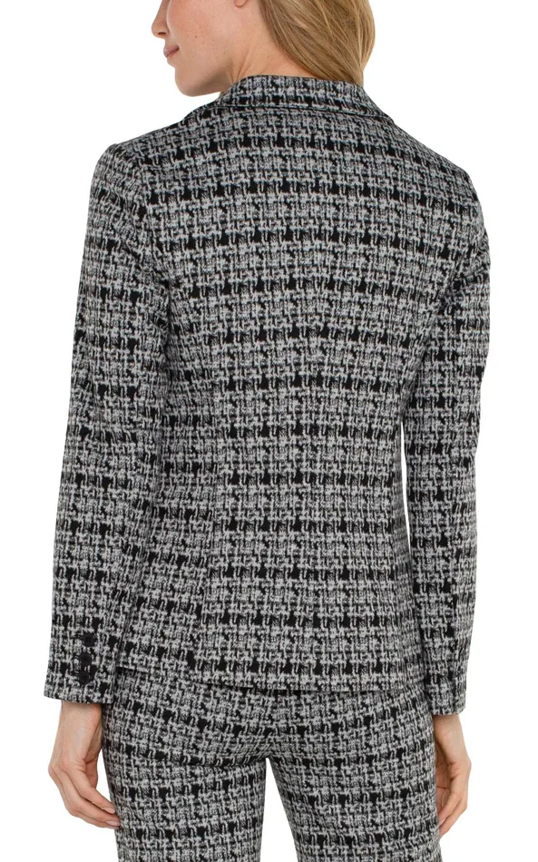 Womens Liverpool Los Angeles Jackets FITTED BLAZER Black Grey Plaid