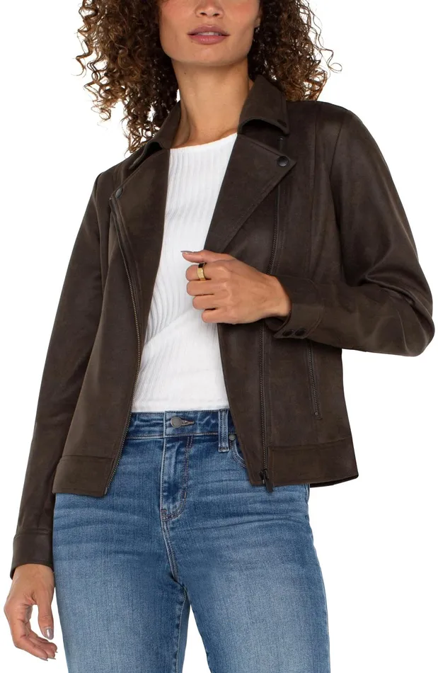 Womens Liverpool Los Angeles Jackets MOTO JACKET Black Olive