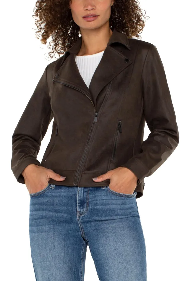 Womens Liverpool Los Angeles Jackets MOTO JACKET Black Olive