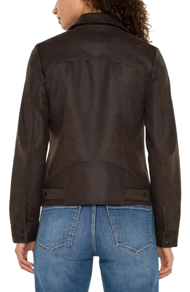 Womens Liverpool Los Angeles Jackets MOTO JACKET Black Olive