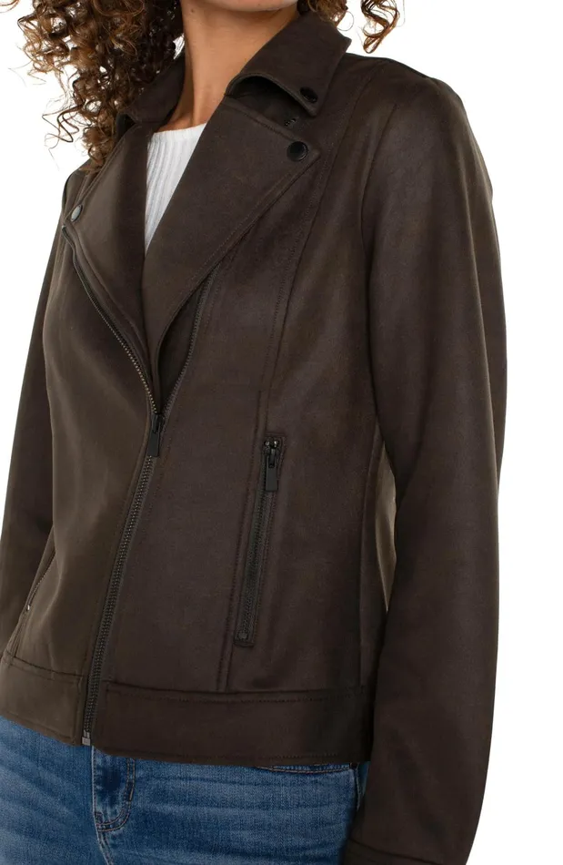 Womens Liverpool Los Angeles Jackets MOTO JACKET Black Olive