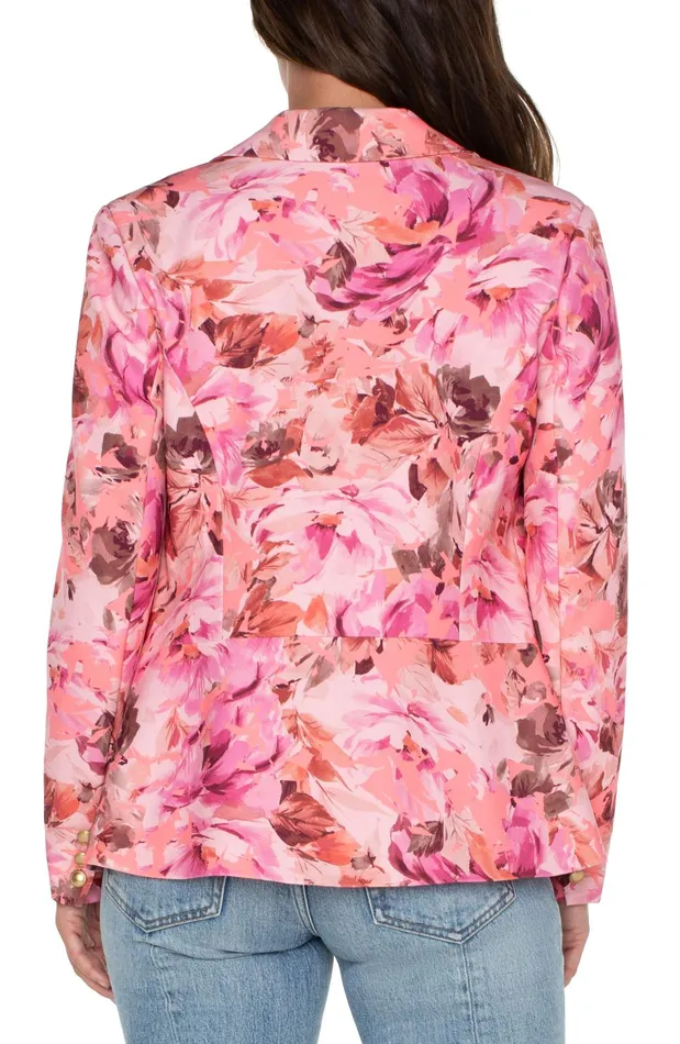 Womens Liverpool Los Angeles Jackets NOTCH COLLAR BLAZER Pink Punch Rose