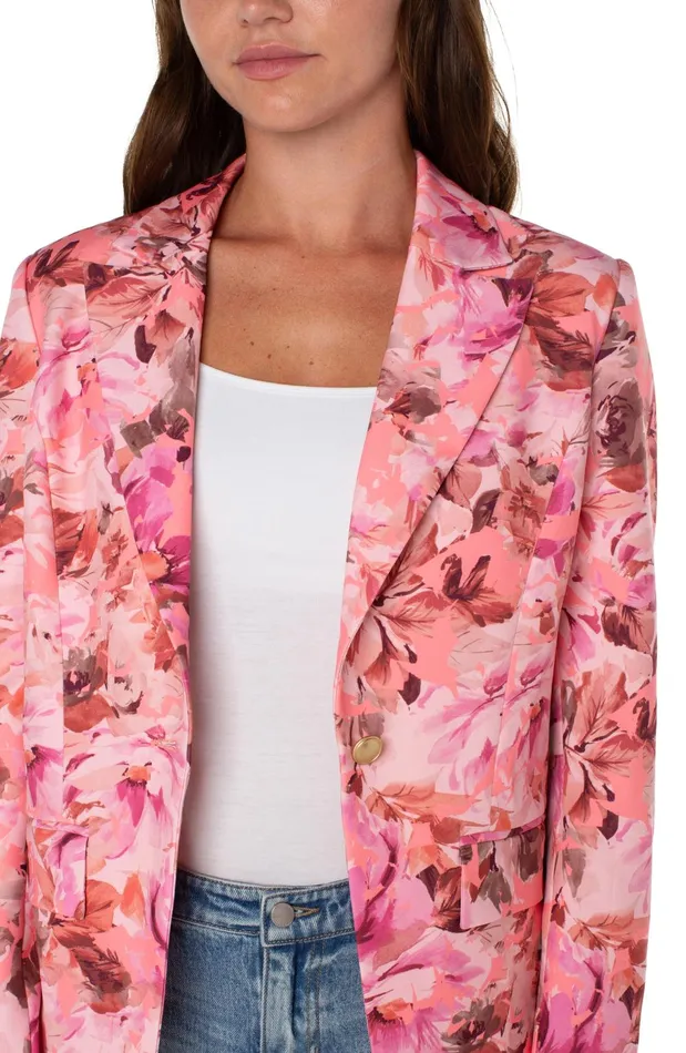 Womens Liverpool Los Angeles Jackets NOTCH COLLAR BLAZER Pink Punch Rose