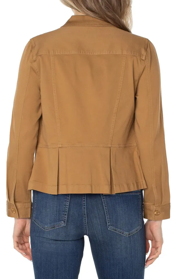 Womens Liverpool Los Angeles Jackets PEPLUM JACKET Granola