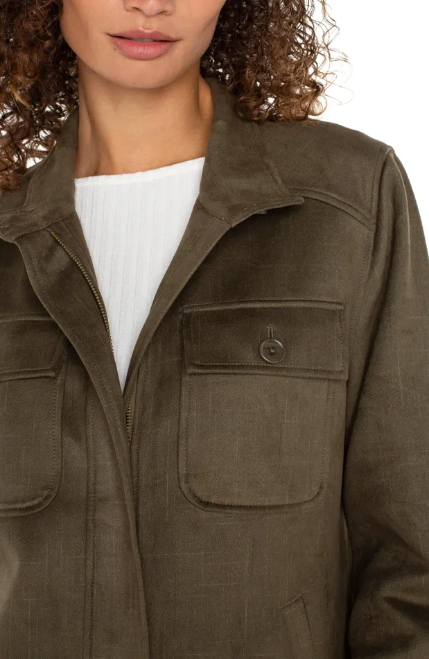 Womens Liverpool Los Angeles Jackets UTILITY JACKET Olive