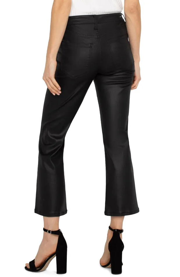 Womens Liverpool Los Angeles Jeans HANNAH CROP FLARE 8211 ECO Coated Black