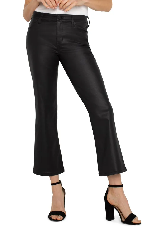 Womens Liverpool Los Angeles Jeans HANNAH CROP FLARE 8211 ECO Coated Black