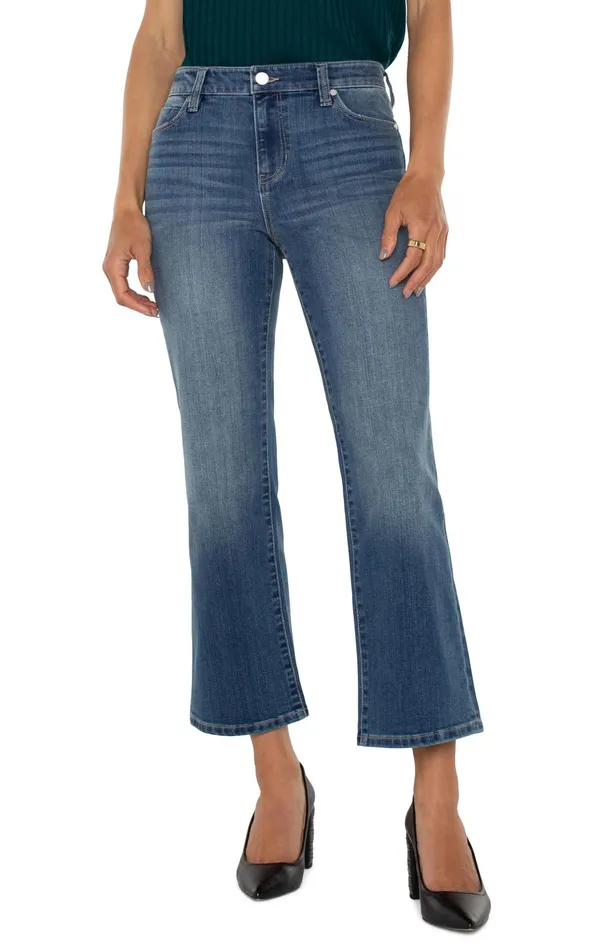 Womens Liverpool Los Angeles Jeans HANNAH CROP FLARE 8211 ECO Forest Hills