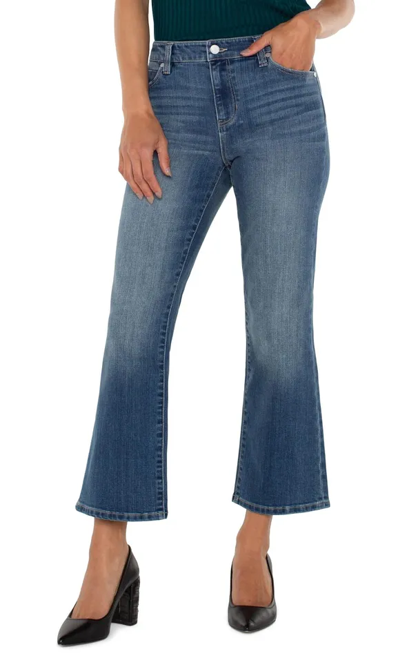 Womens Liverpool Los Angeles Jeans HANNAH CROP FLARE 8211 ECO Forest Hills