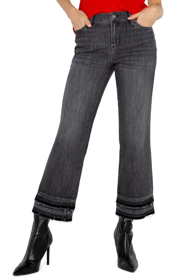 Womens Liverpool Los Angeles Jeans HANNAH CROP FLARE WITH LET DOWN HEM Hindsdale Womens Liverpool Los Angeles Jeans HANNAH CROP FLARE WITH LET DOWN HEM Hindsdale