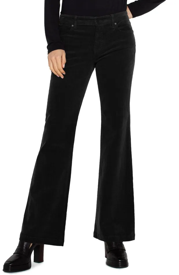 Womens Liverpool Los Angeles Jeans HANNAH FLARE CORDUROY Onyx