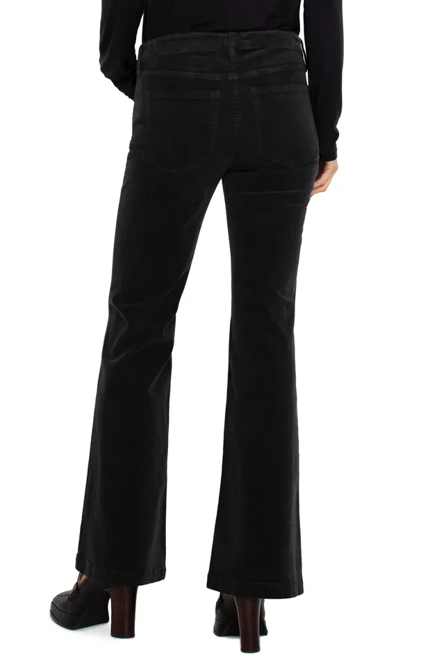 Womens Liverpool Los Angeles Jeans HANNAH FLARE CORDUROY Onyx