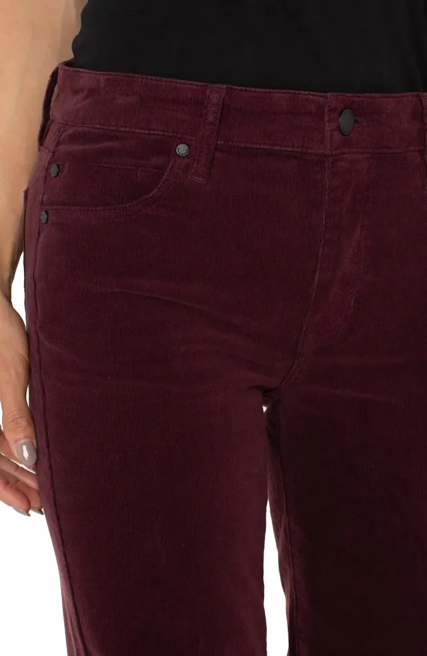 Womens Liverpool Los Angeles Jeans MARLEY GIRLFRIEND CUFFED CORDUROY Blackberry