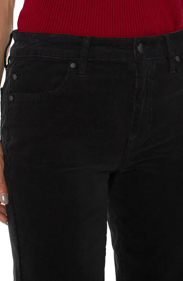 Womens Liverpool Los Angeles Jeans MARLEY GIRLFRIEND CUFFED CORDUROY Onyx