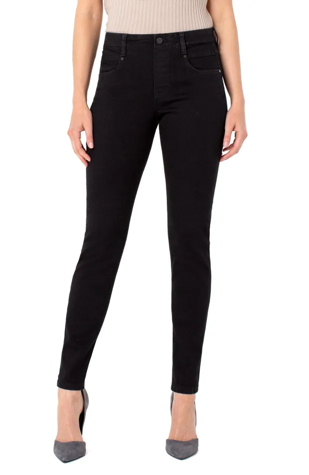 Womens Liverpool Los Angeles Jeans THE GIA GLIDER PULLON SKINNY ECO Black Rinse
