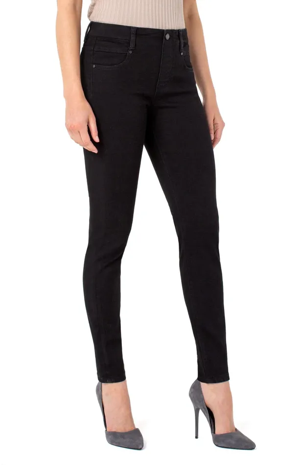 Womens Liverpool Los Angeles Jeans THE GIA GLIDER PULLON SKINNY ECO Black Rinse