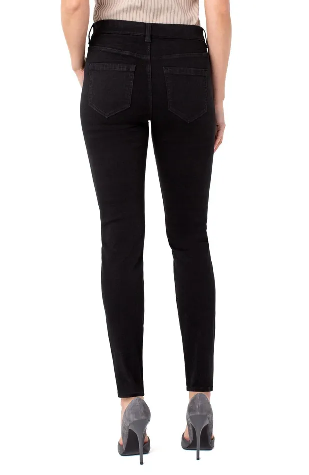 Womens Liverpool Los Angeles Jeans THE GIA GLIDER PULLON SKINNY ECO Black Rinse