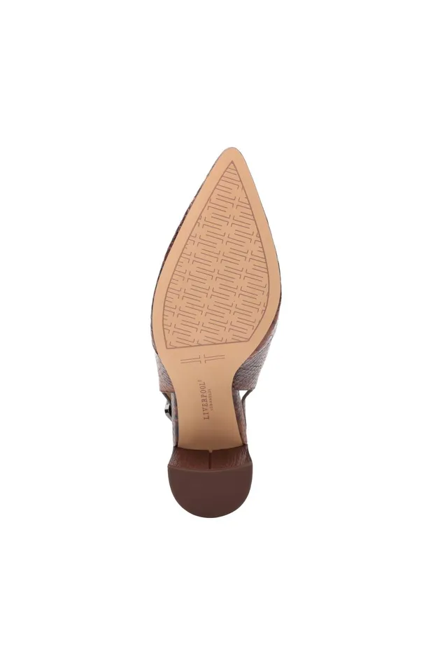 Womens Liverpool Los Angeles Mules BARSTOW SLING BACK MULE Deep Honey
