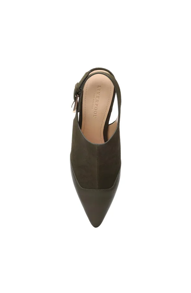 Womens Liverpool Los Angeles Mules BARSTOW SLING BACK MULE Olive