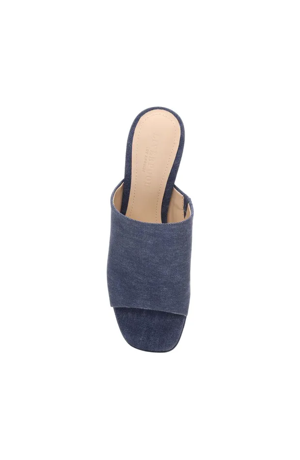 Womens Liverpool Los Angeles Mules CARSON HIGH BLOCK HEEL MULE Indigo