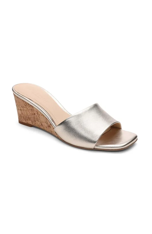 Womens Liverpool Los Angeles Mules FLOWERS WEDGE MULE Gold