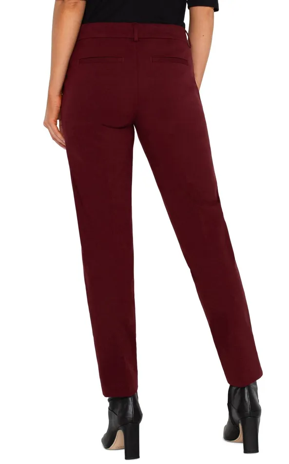 Womens Liverpool Los Angeles Pants KELSEY KNIT TROUSER SUPER STRETCH Bordeaux