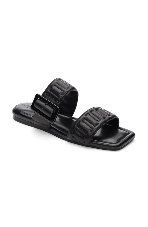 Womens Liverpool Los Angeles Sandals DOWNTOWN LOGO STITCH SANDAL Black