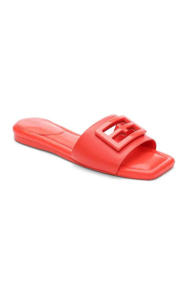 Womens Liverpool Los Angeles Sandals DUNBAR LOGO MEDALLION SANDALS Coral Blaze Womens Liverpool Los Angeles Sandals DUNBAR LOGO MEDALLION SANDALS Coral Blaze