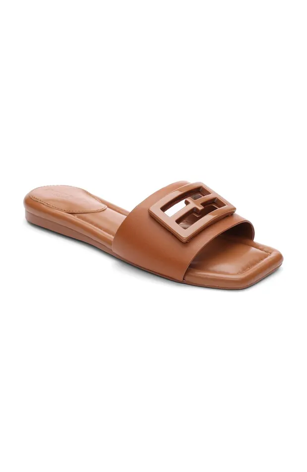 Womens Liverpool Los Angeles Sandals DUNBAR LOGO MEDALLION SANDALS Luggage