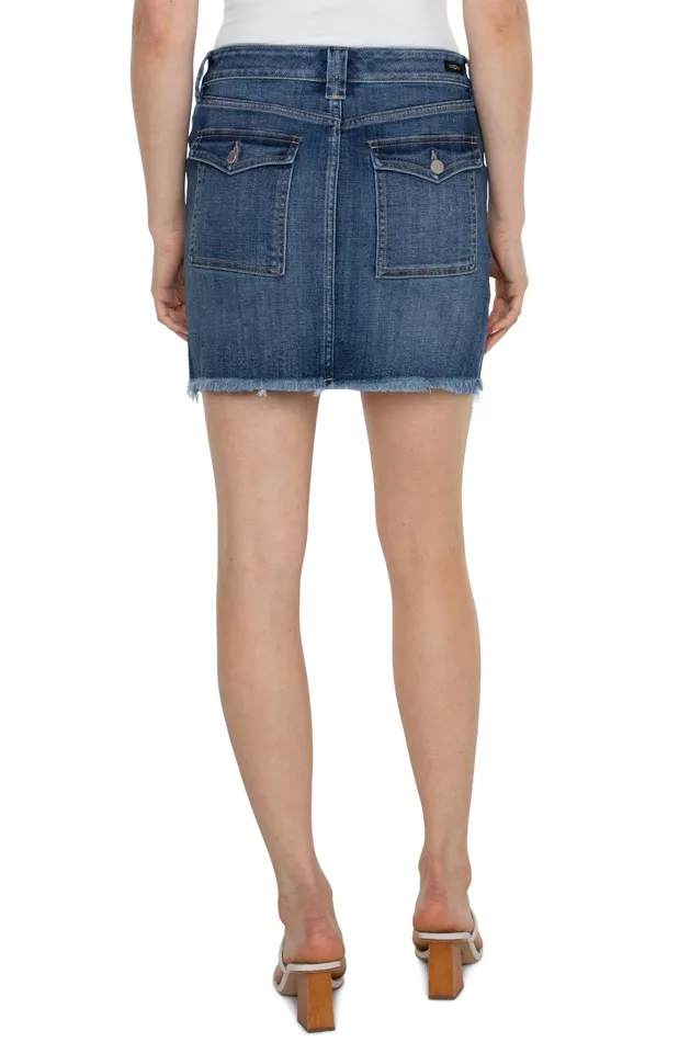 Womens Liverpool Los Angeles Skirts CARGO SKIRT WITH FRAY HEM State Street