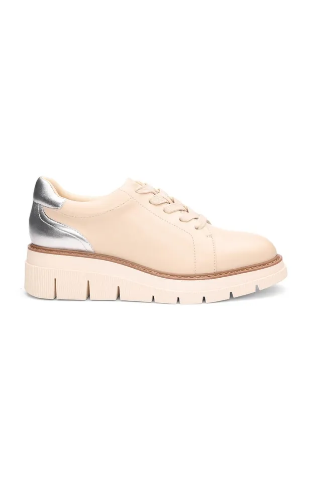 Womens Liverpool Los Angeles Sneakers RIVERSIDE LACE UP PLATFORM WITH RIDGE SOLE Ecru Silver