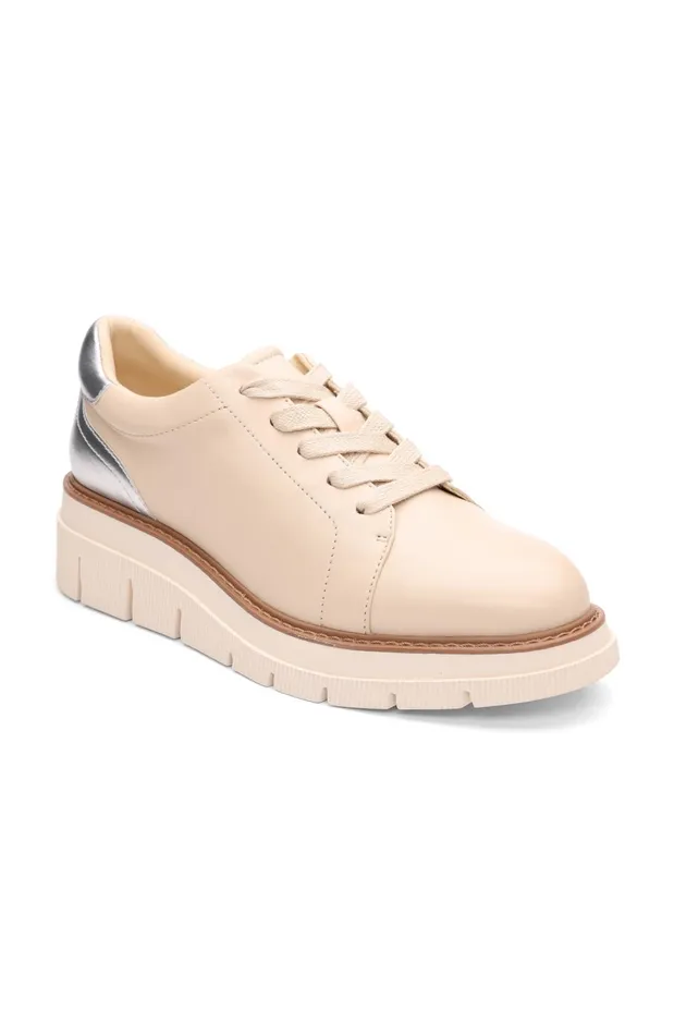 Womens Liverpool Los Angeles Sneakers RIVERSIDE LACE UP PLATFORM WITH RIDGE SOLE Ecru Silver