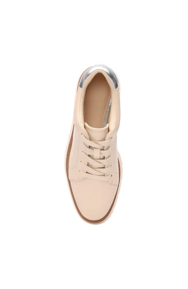 Womens Liverpool Los Angeles Sneakers RIVERSIDE LACE UP PLATFORM WITH RIDGE SOLE Ecru Silver
