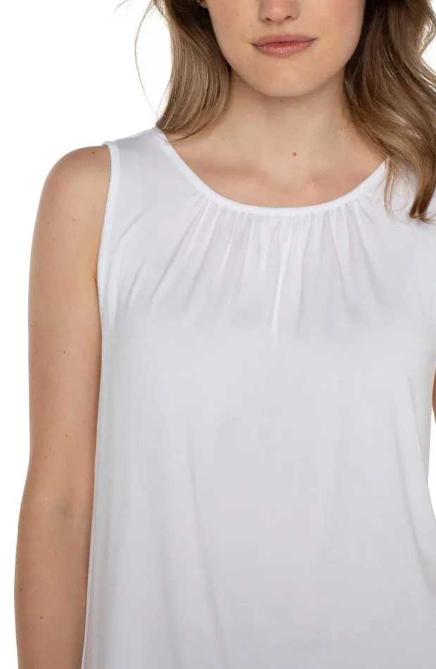 Womens Liverpool Los Angeles Tees ALINE SLEEVELESS KNIT TOP White