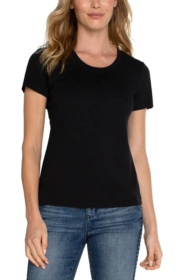 Womens Liverpool Los Angeles Tees SCOOP NECK SHORT SLEEVE TEE Black