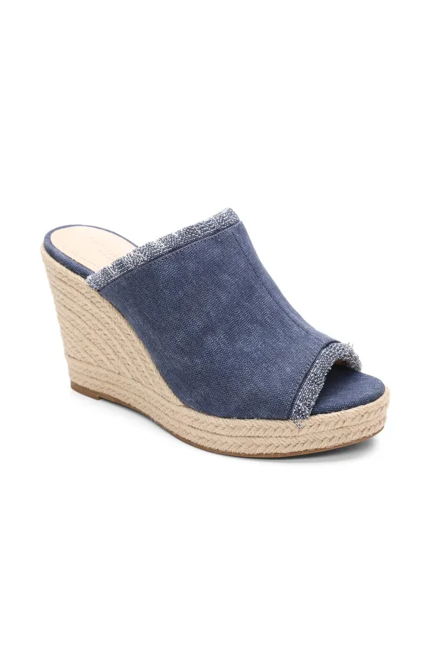 Womens Liverpool Los Angeles Wedges and Espadrilles HOLLYWOOD FRAY EDGE ESPADRILLE Indigo Womens Liverpool Los Angeles Wedges and Espadrilles HOLLYWOOD FRAY EDGE ESPADRILLE Indigo