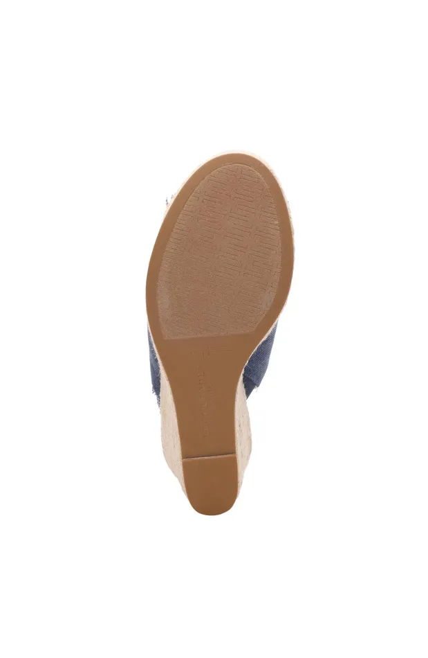 Womens Liverpool Los Angeles Wedges and Espadrilles HOLLYWOOD FRAY EDGE ESPADRILLE Indigo