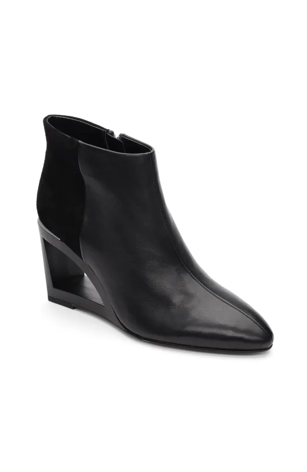 Womens Liverpool Los Angeles Wedges and Espadrilles LAX BOOTIE WITH CHOP OUT WEDGE Black Womens Liverpool Los Angeles Wedges and Espadrilles LAX BOOTIE WITH CHOP OUT WEDGE Black