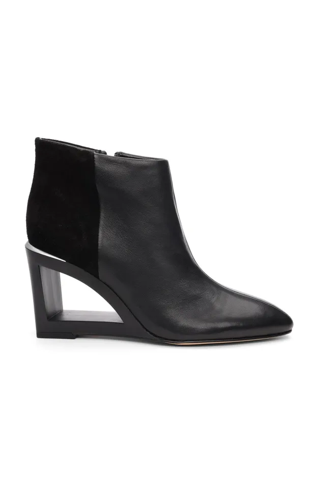 Womens Liverpool Los Angeles Wedges and Espadrilles LAX BOOTIE WITH CHOP OUT WEDGE Black
