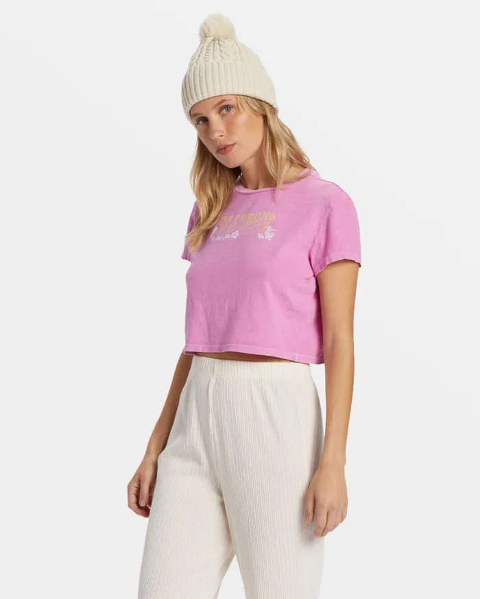 Womens Midnight Kisses TShirt Sweet Orchid Billabong Graphic Tees and Tanks