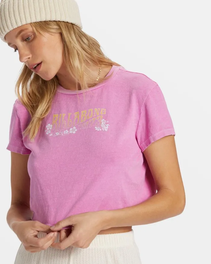 Womens Midnight Kisses TShirt Sweet Orchid Billabong Graphic Tees and Tanks
