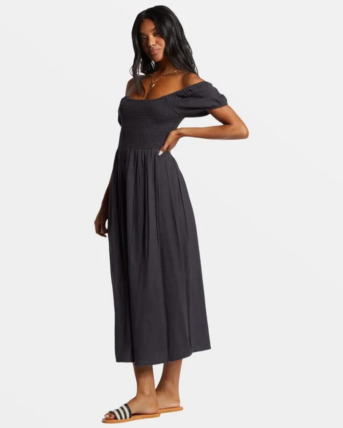 Womens Midnight Sky Midi Dress Black Sands Billabong Dresses Womens Midnight Sky Midi Dress Black Sands Billabong Dresses