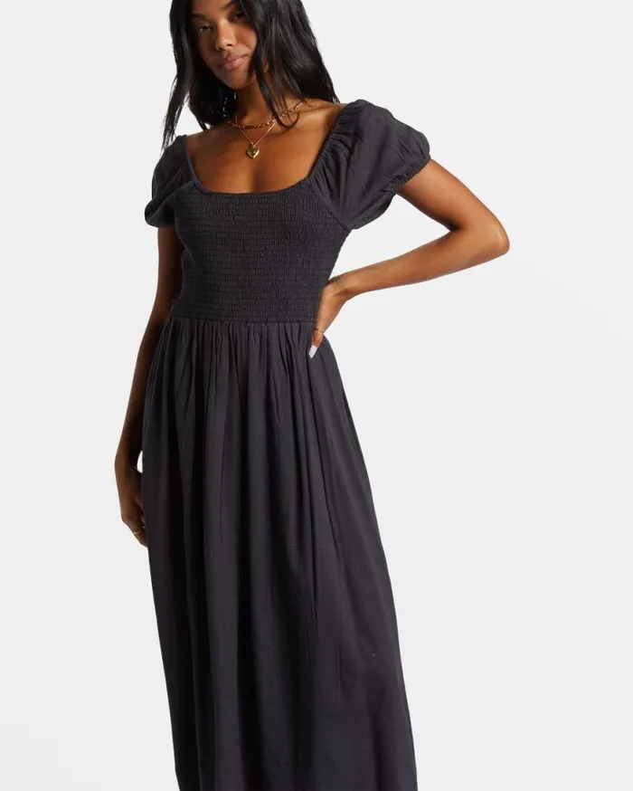 Womens Midnight Sky Midi Dress Black Sands Billabong Dresses Womens Midnight Sky Midi Dress Black Sands Billabong Dresses