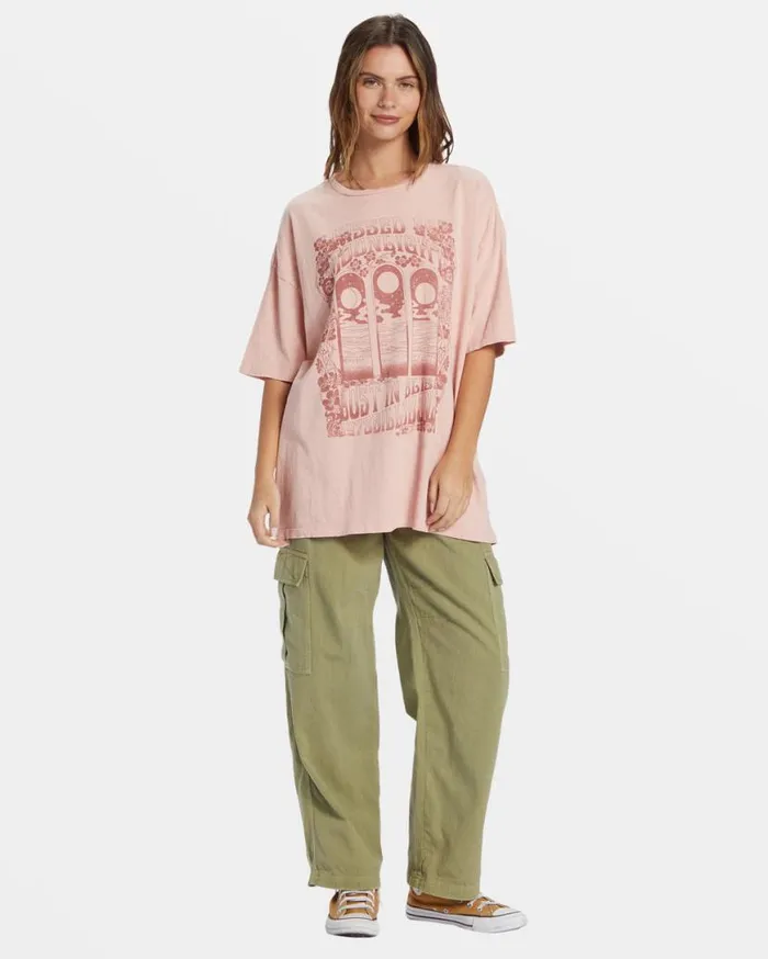 Womens Moon Kiss TShirt Dusty Peach Billabong Graphic Tees and Tanks Womens Moon Kiss TShirt Dusty Peach Billabong Graphic Tees and Tanks